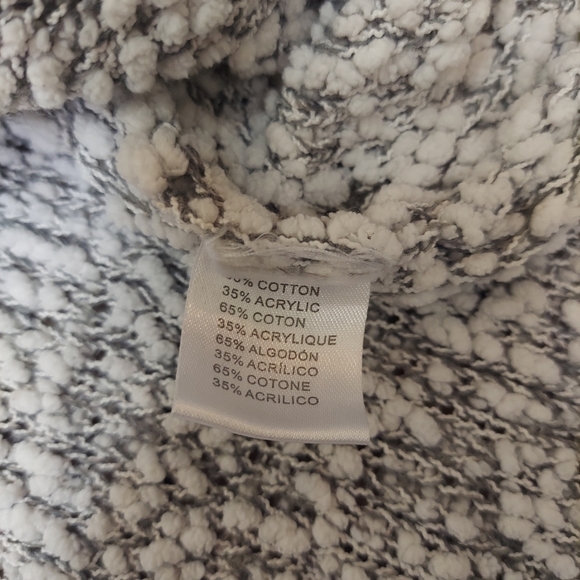 MOD Popcorn Sweater Women's Small Knit Hoodie Pullover Beige Gray Casual Shirt - Picture 3 of 12